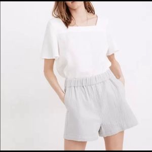 NWT Madewell Lightspun Easy Pull-On Shorts in Cool Fog (small)